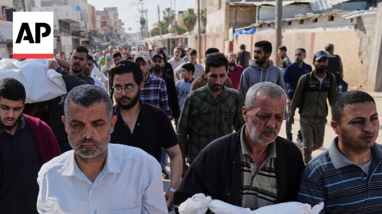Associated Press: Funeral prayers held in the Gaza Strip as dozens killed in Israeli strikes