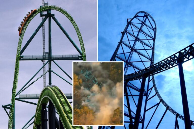 Six Flags’ Kingda Ka roller coaster is destroyed in dramatic implosion