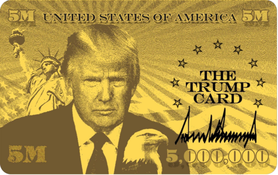 Daily Kos: Trump is super proud of his dumb golden Trump Card scheme