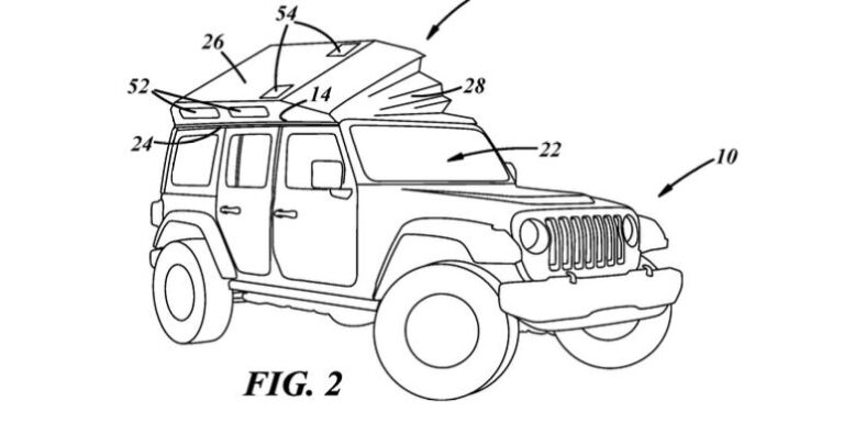 Jeep Leans Further Into Off-Roading with Tent and Trailer Patents